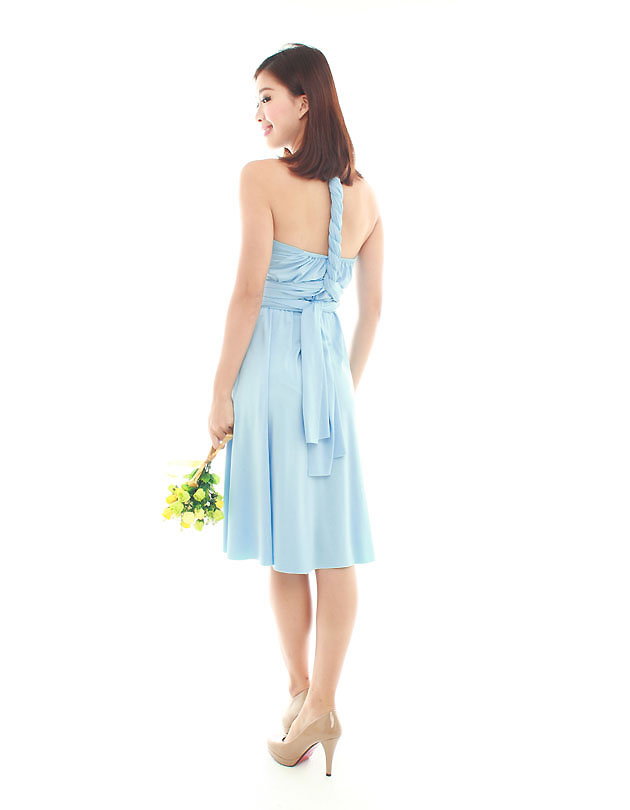 Cherie Convertible Classic Dress in Pastel Blue
